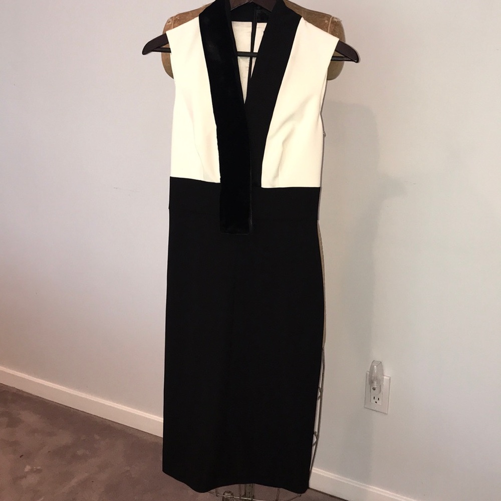 New Karen Millen cocktail dress size 6 black white
